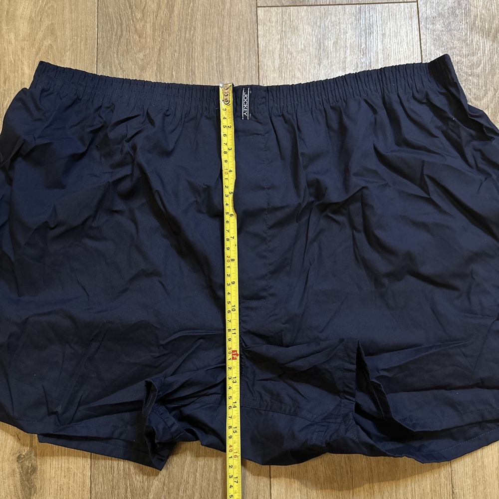 Jockey Men's Boxer Shorts Loungewear Wht/Blue Open Fly XXL (44-46) 2 Pair NWOT - Picture 7 of 11
